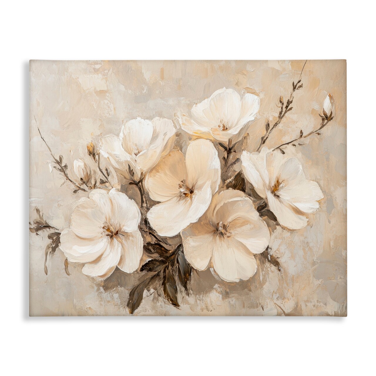 Stupell Industries Blooming White Anemones Canvas Wall Art Design by Petal Prints Design
